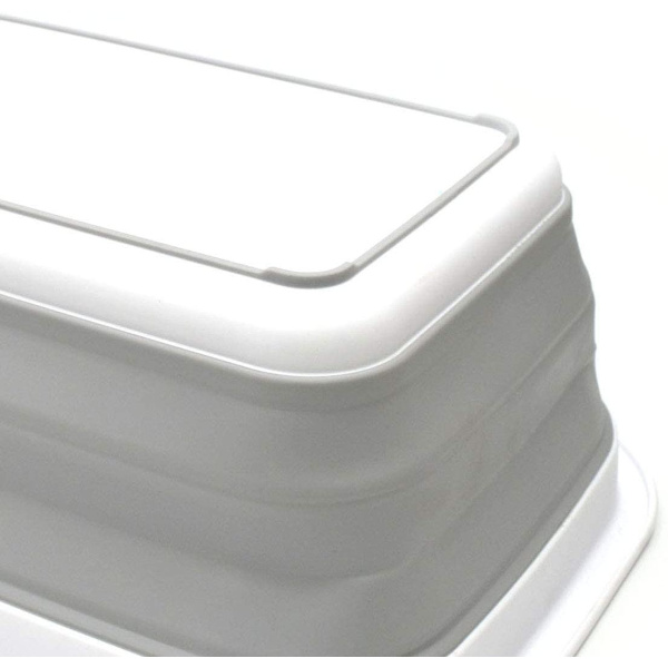SAMMART 9,2L (2,37 gallon) hopfällbart badkar - Bärbar picknickkorg/krater - Hopfällbar shoppingväska - Platsbesparande förvaringsbehållare (blå)