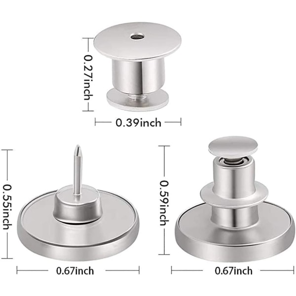 10 st Perfekt passform knappnålar för jeans utan sy