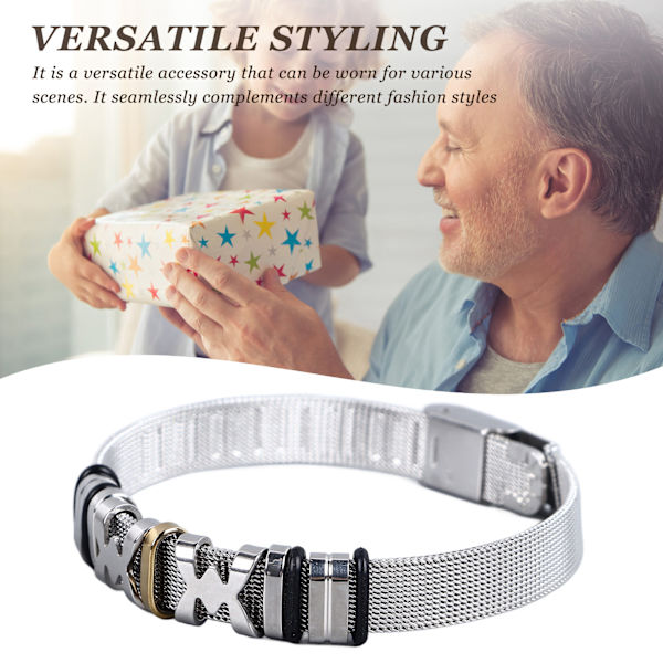 Rostfritt stål mesh armband armband män fashionabla utsökta armband smycken tillbehör för dejting fest
