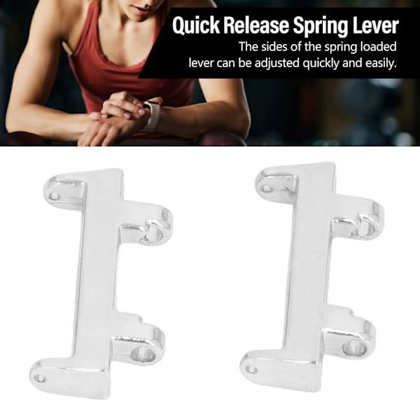 Klockarmbandsanslutning Rostfritt Stål Klockarmbandsadapter för Amazfit Active A2212 med 22mm Innerdiameter Silver