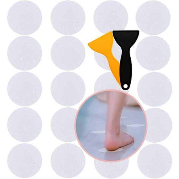 Antislip-klistermärken för badkar, cirkulära antislip-klistermärken, halkfria klistermärken, duschklistermärken, för badrum, trappor, dusch, badytor