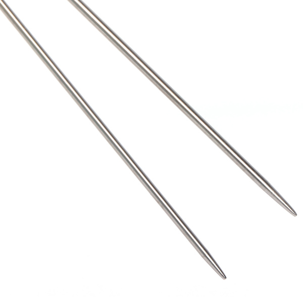 Cirkulära stickor i rostfritt stål, runda stickor i olika storlekar, virknålar, 43 cm