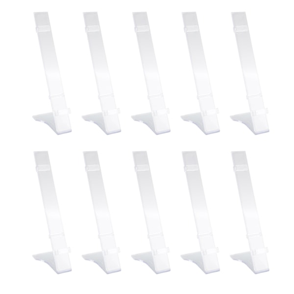 10 st Klockdisplayställ Hållare L-formad Klar Akryl Klock Smyckesställ Rack för Butik