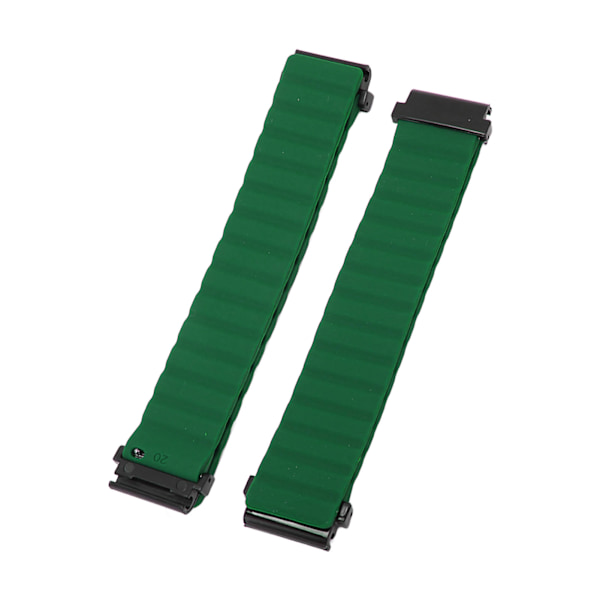 Magnetisk klockarmband Justerbar Snabbkoppling Silikon Klockarmband 20mm Passar för Garmin Fenix 7S 6S 5S OD Grön