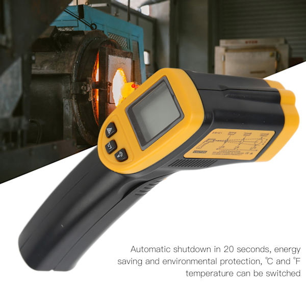 GM320 LCD Digital Termometer Infraröd Handhållen Temperaturpistol Kontaktlös Industriell Termometer
