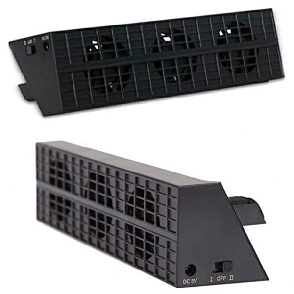 PS4 Slim Turbo-kylfläkt Extern USB-kylare, Automatisk temperatursensorstyrd radiatorvärmeavgas för Playstation 4 Slim