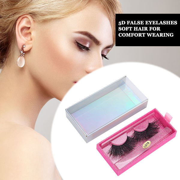 5D 25mm Falska Ögonfransar Makeup Falska Ögonfransar Fluffiga Lockiga Långa Falska Fransar LD18