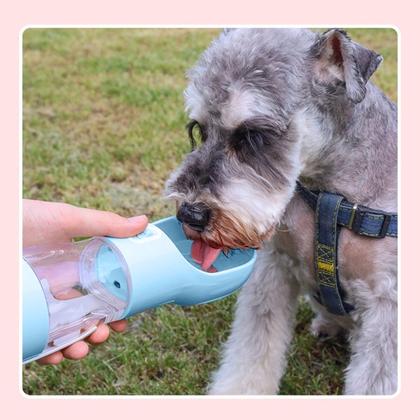 Vattenflaska Hund Vattendispenser Läcksäker med matning för