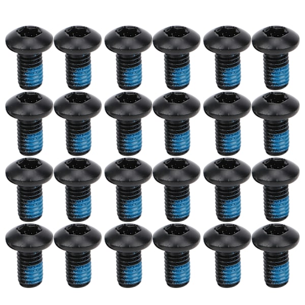 24 st ZTTO färgade bultar M5x10mm/0,4 tum stål slitstyrka svart