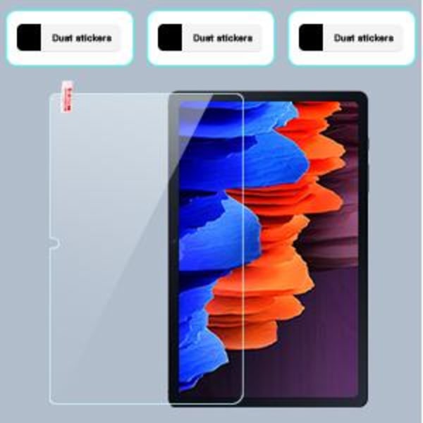 Skärmskydd med enkel installation, 2-pack antireflex för Samsung Galaxy Tab S7 FE 2021/S7 Plus, Högupplöst 9H Hårdhet Härdat Glas, Repskydd