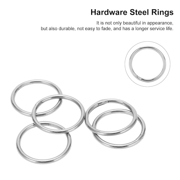 5 st rostfria O-ringar 3 mm Flerfunktionshårdvaruringar för marinbåtbagage 3x 40 mm / 0,1x1,6 tum