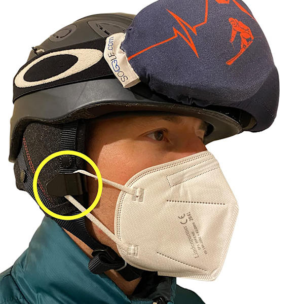2 st Maskhållare för Hjälmar Maskklämma för eller Munskyddshållare som Klämma för Hjälm eller Haka för att Fästa Masker på Hjälmen