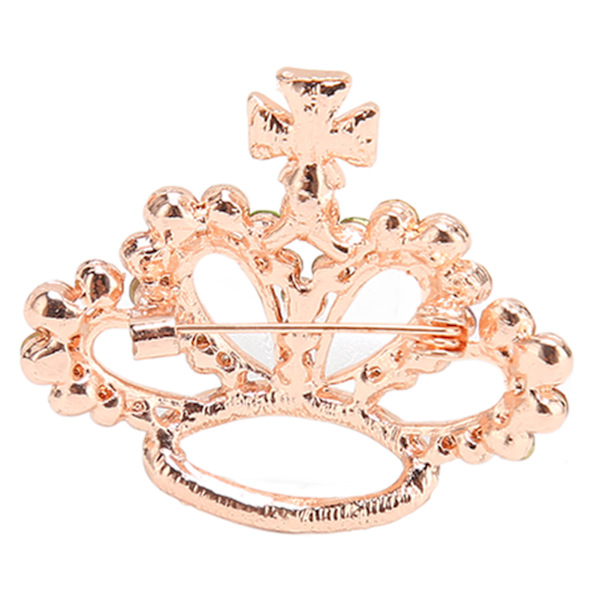 Kristall Rhinestone Kron Brosch Pin Färgad Prinsessa Drottning Tiara Kron Broscher för Kvinnor Flickor Bröllopsfest Födelsedag