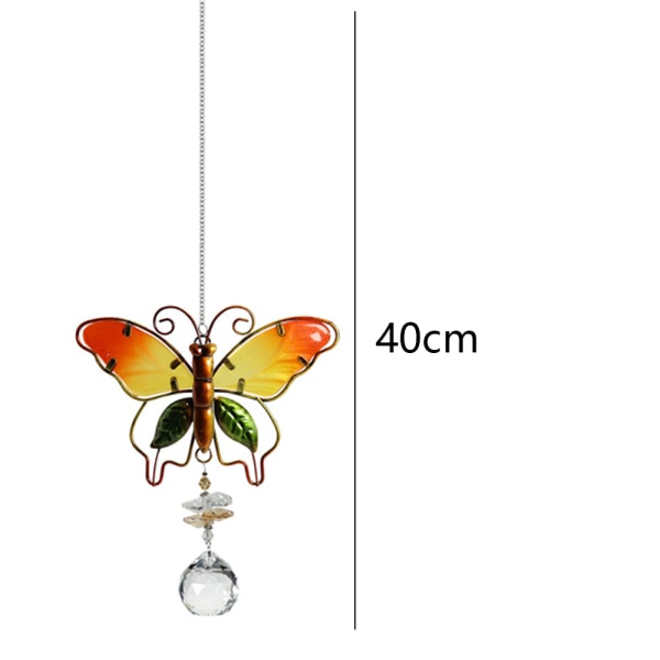Kolibri/slända/fjäril hängande kristallprydnad för