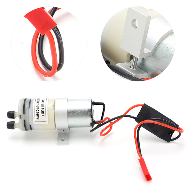 RC Vattenpump 3‑6V 370 Vattenkylningspump JST-kontakt med strömbrytare för RC-båtar Motor ESC