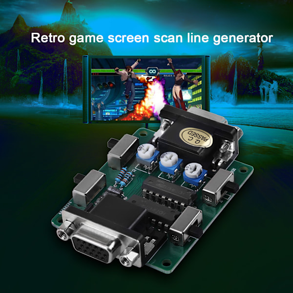 Skärm Scan Line Generator VGA-anslutning för arkadmaskin Retrospel Spelare