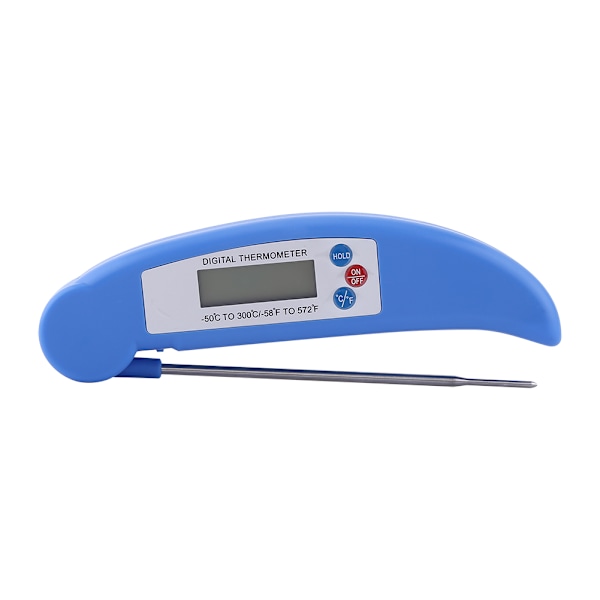 Hopfällbar LCD Digital Matlagning Mat Sond Termometer Kök BBQ Kött Temperatur (Blå)