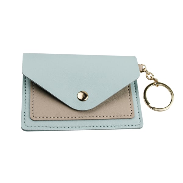 Kreativt mode liten kortväska, nyckelringstillbehör light blue