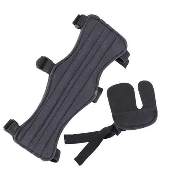 Båge och pil armguard finger guard set traditionell kort