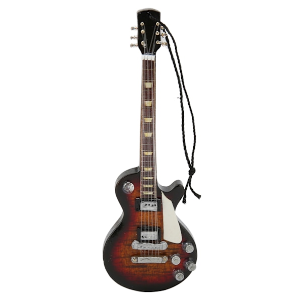 Miniatyr Elektrisk Gitarr Modell Utsökt Trägitarr Ornament för Musikfestival Bröllopsfest Dekoration