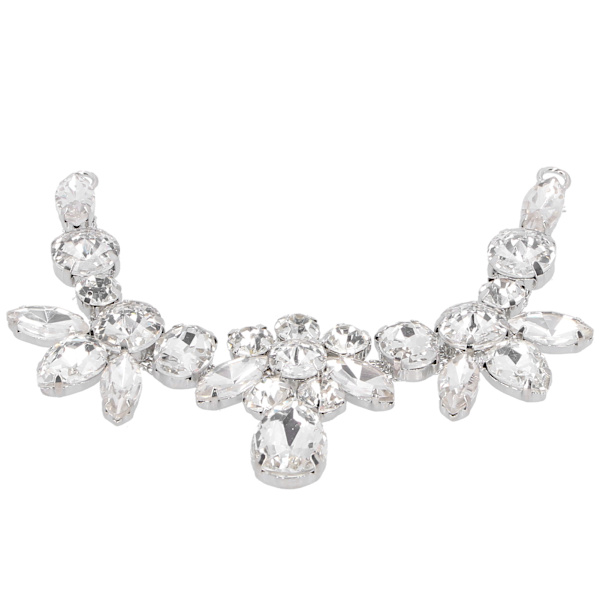 2 st Marquise Diamond Claw Chain Trim Glas Kvinnors Kläder Tillbehör DIY Sömnad Dekor Craft 4,3x16,5 cm Vattendroppe