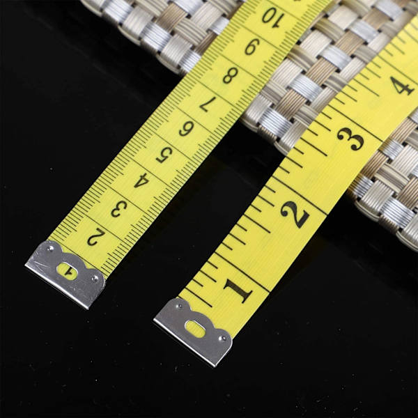 2-pack mjukt måttband för kroppen (120 tum 3M) Dubbelskala mjukt måttband, fickmåttband för sömnad skräddare tyg kroppsmätning, gul