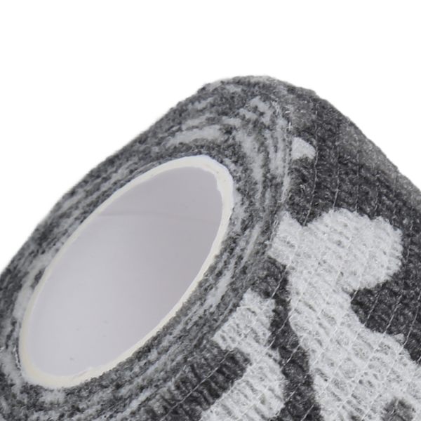 Kamouflagetejp utomhus självhäftande non-woven kamouflagetejp för jakt och ridning svart och vitt camo