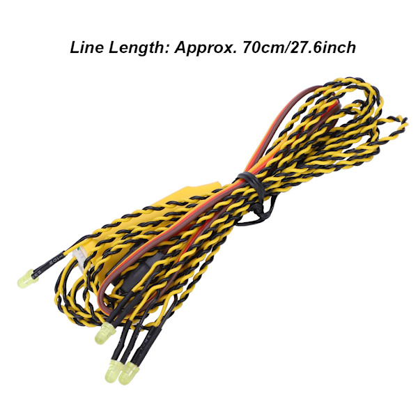 Modellbil Allmänna Länkage Lampor Blinkers Set för Universal RC Crawler Drift Bil