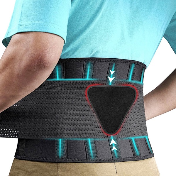 Elastiskt Andningsbart Rygg- och Midjestöd Skydd Sport Kroppsbälte Fitness Gym Träning (XL)