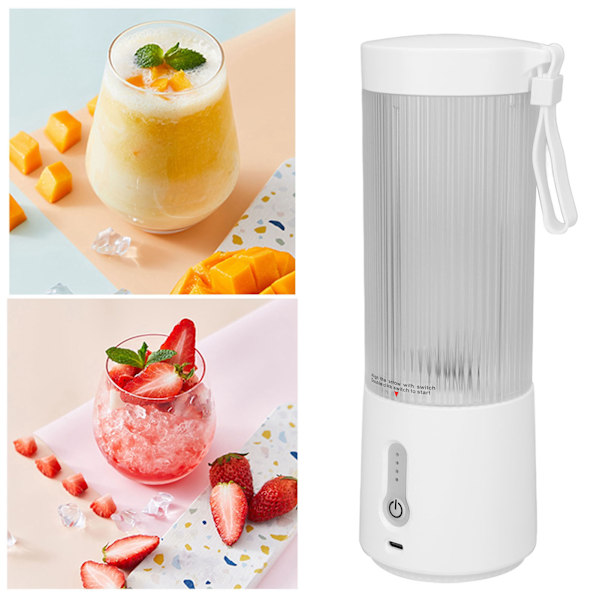 Elektrisk Juicer Cup 450ml 4000mAh Batteri USB Laddning Handhållen Elektrisk Juicer Cup för Resor Camping Kontor