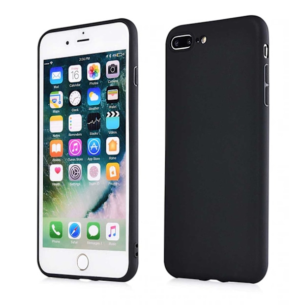 Tunt Svart iPhone 8 Plus Skal Mobilskal 1mm TPU svart