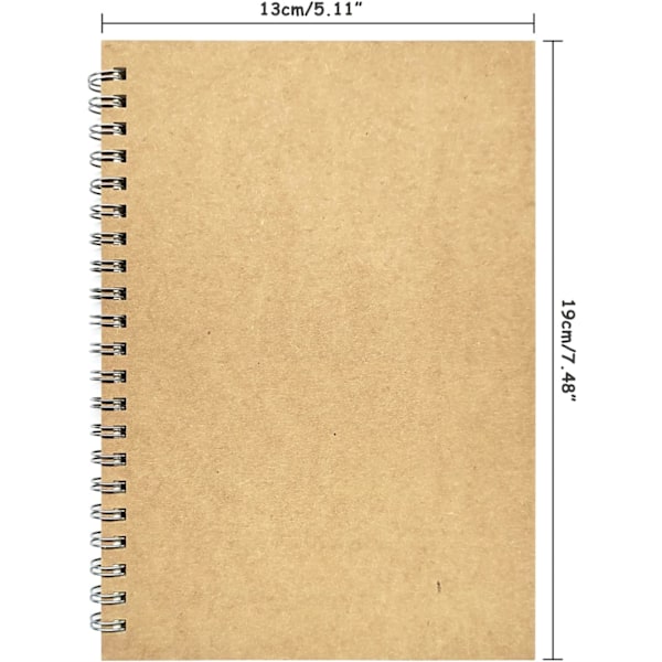 2-pack College Ruled Notebook, Mjukt gult omslag Spiral Notebook, Memo Notepad Skissbok, Studenter Kontor Affärsdagbok Spiralbok Journal, 100