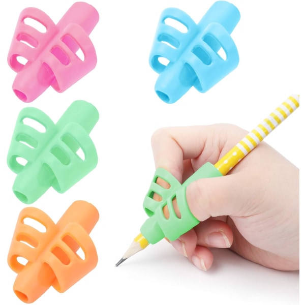 Penngrepp -Barn Penna Skrivhjälp Grip Set Hållningskorrigeringsverktyg för barn Förskolebarn Barn, ihålig ventilation (4 st)
