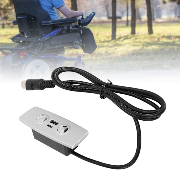 Fåtöljkontroll Ersättning 2 Knappar 5 Pin USB Typ C Elektrisk Lyftstol Soffa Handkontroll Brytare