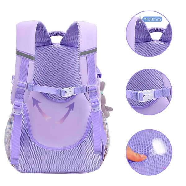 Skolväska flickor, skolväska flickor, vattentäta dagryggsäckar med ergonomisk design, mode fritidsryggsäck, tonårsryggsäck för skola eller resor