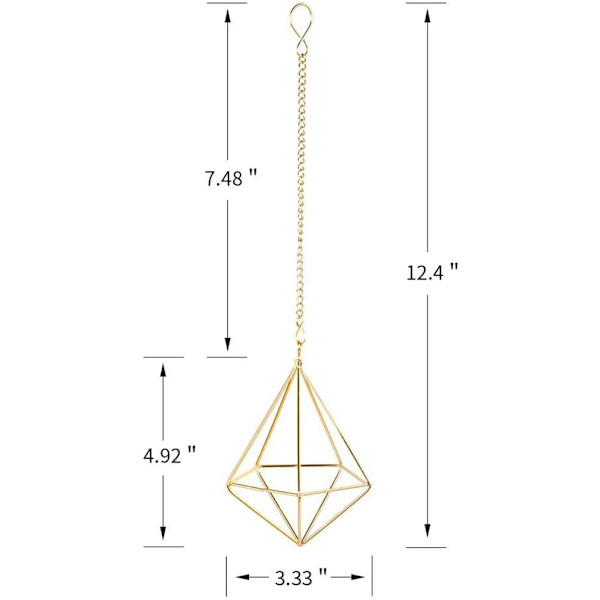 Set med 4 geometriska metallväxtupphängningsfästen