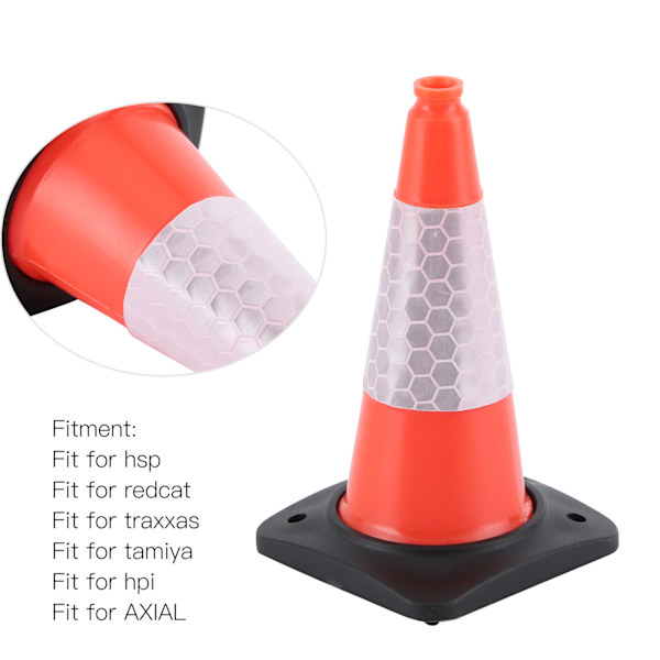 Vägkon reflekterande trafikkon lämplig för HSP RC bilmodell delar tillbehör Röd