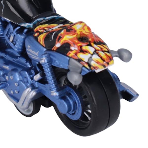 Mini Motorcykel Modell Legering Hög Simulering Främja Koordination Dra Tillbaka Motorcykel Leksak för Barn Blå