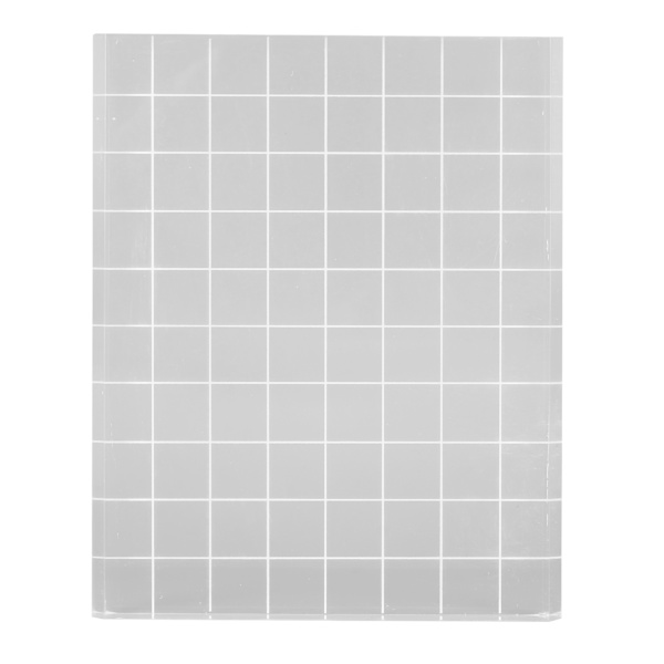 Akryl stämpelblock Genomskinliga linjer Transparent styv DIY Genomskinlig stämpelblock för kort Anteckningsböcker Dagböcker Inbjudningar