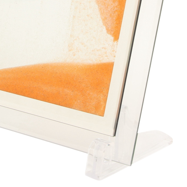 7 tum rörlig sandkonstbild 3D djuphavs dynamisk sandskap rektangel flytande sand dekor för kontor skrivbord konst dekor gul