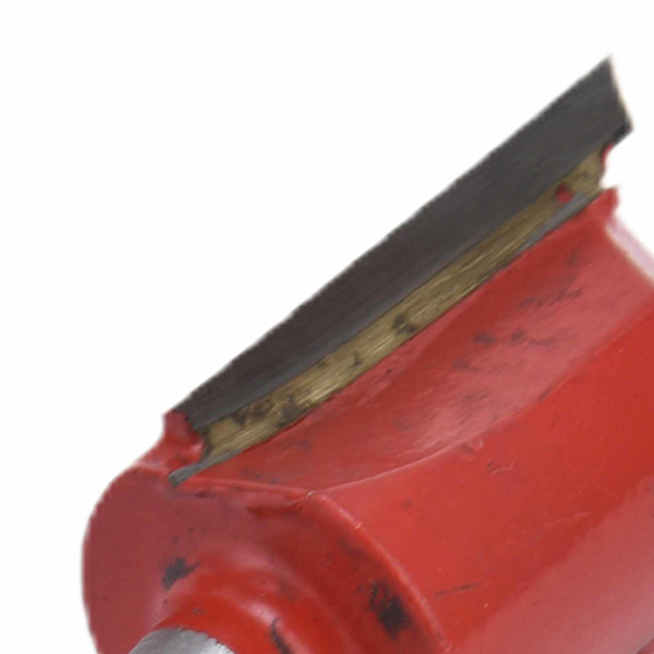 Rak rakbit förlängd 2-flötig legering stål trimning spårning CNC träbearbetningsverktyg 1/4 tum skaft 18mm