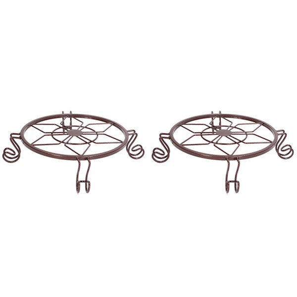 2-pack Tunga Blomkrukehållare Golvstående Växtställ Rostfri Aluminiumlegering Blomkrukehållare För Balkong Inomhus Brons