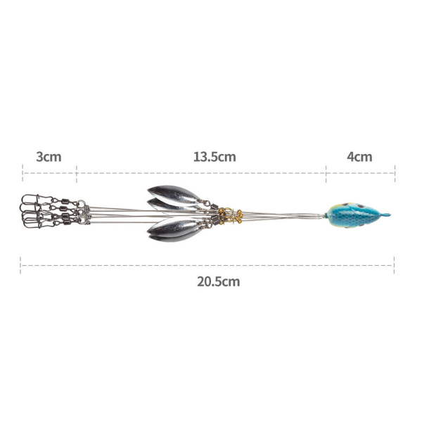 Paraplyriggfiske Ultralätt stativ Basslurar Bait Kit