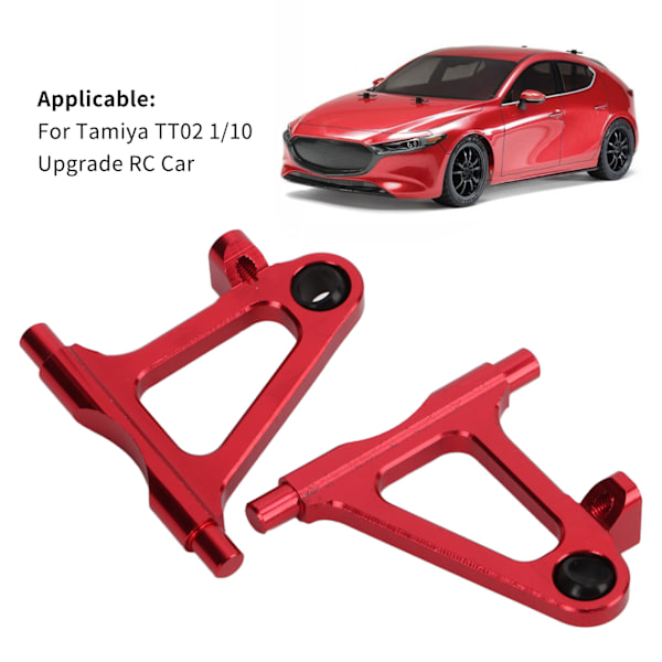 Metall Front Nedre Upphängningsarmar Svingarm för Tamiya TT02 1/10 RC Bil Uppgraderingsdelar Röd