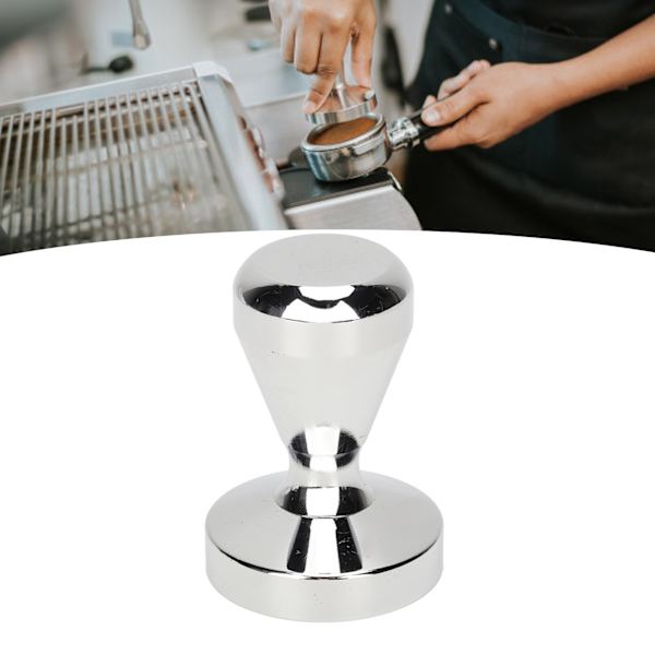 Kaffehandtamper i rostfritt stål med halkfri yta, bekväm handkänsla, modern kaffemaskin manuell tamper 51 mm/2,01 tum