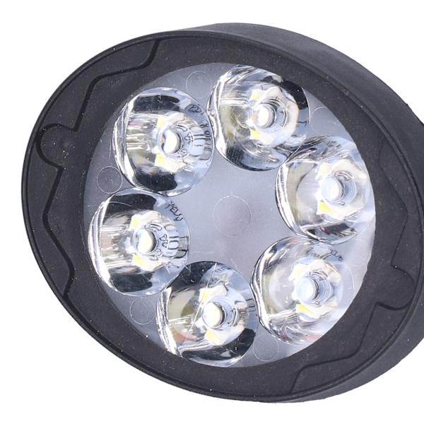 2 st 12V 6LED Bakspelspegel-strålkastare 6000K 1000LM Hög/Låg Strålkastare för Motorcykel
