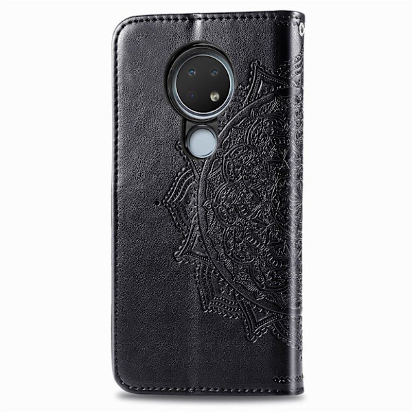 Mandala läder Nokia 6.2 / Nokia 7.2 fodral - Svart Svart