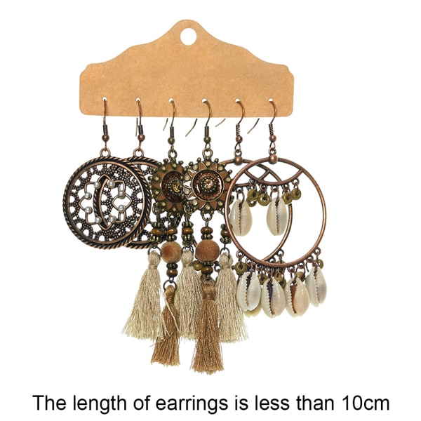 Damörhängen - Tofsörhängen Bohemiska örhängen, för kvinnor