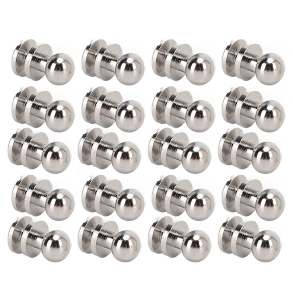 20 set mässingsnitar silver slitstyrka DIY-projekttillbehör för bälteshandväskor 10x8mm