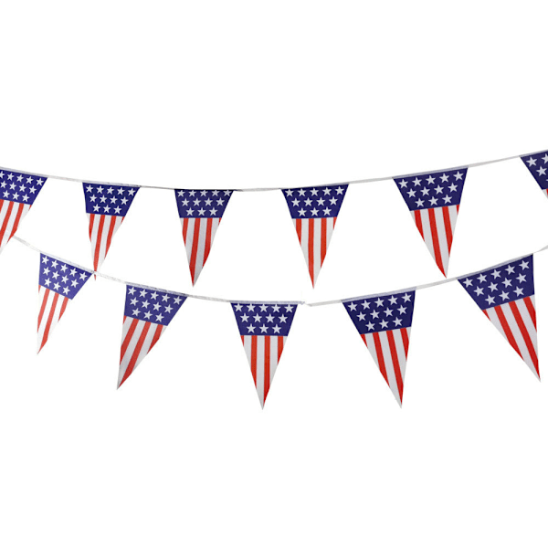 Patriotisk Partydekoration, Amerikanska Stjärnor och Ränder Flagga Dubbla Lager Snöre För Hållbarhet, Mångsidig För Olika Tillfällen Inklusive 4 Juli